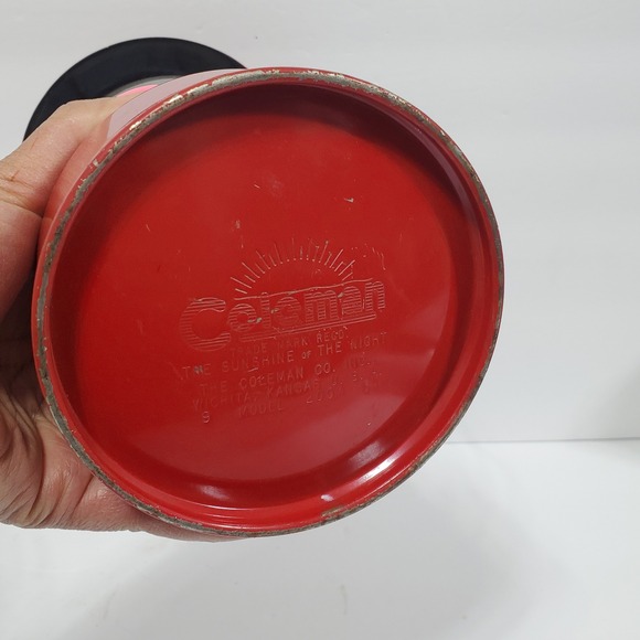 Coleman Lantern 200A Red Vintage Single Mantle Gas Camping Light NOT TESTED - Picture 16 of 16
